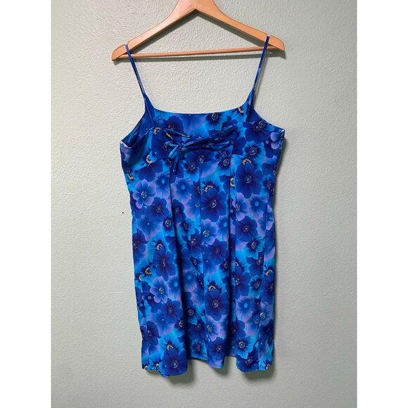 Vintage 90s Y2k My Michelle Women's Junior Blue‎ Floral Dress Size 15 - Picture 2 of 8